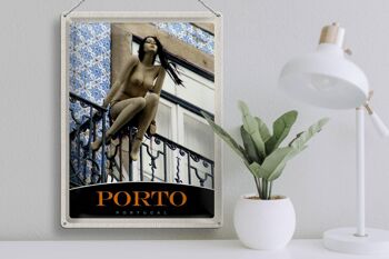 Signe en étain voyage 30x40cm, Sculpture Porto Portugal vacances 3
