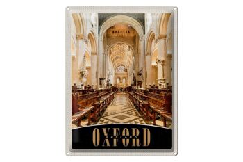 Panneau en étain voyage 30x40cm, Oxford, angleterre, Europe, église à l'intérieur 1