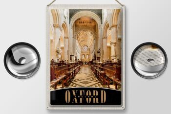 Panneau en étain voyage 30x40cm, Oxford, angleterre, Europe, église à l'intérieur 2