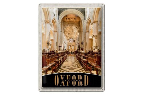 Blechschild Reise 30x40cm Oxford England Europa Kirche innen