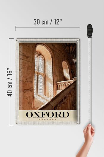 Signe en étain voyage 30x40cm, Oxford angleterre Europe Architecture 4