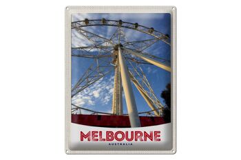 Panneau en étain voyage 30x40cm, grande roue de Melbourne australie 1