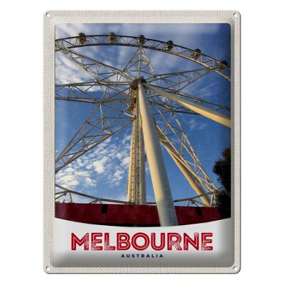 Blechschild Reise 30x40cm Melbourne Australien Riesenrad