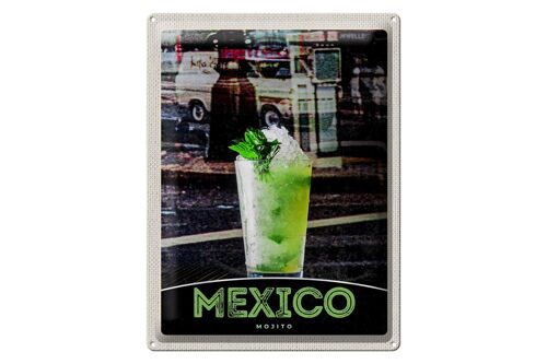 Blechschild Reise 30x40cm Mexiko USA Amerika Mojito Limette