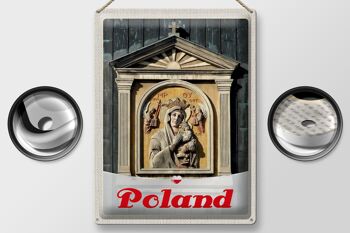 Signe en étain voyage 30x40cm, Pologne, Europe, Architecture, vacances 2