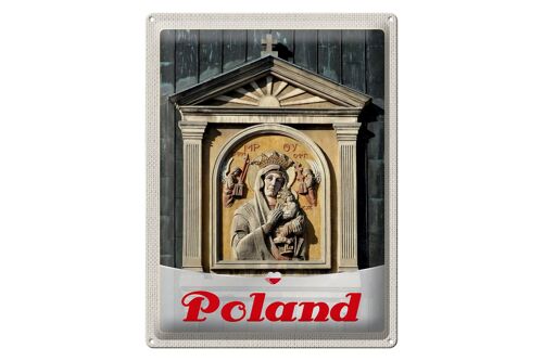 Blechschild Reise 30x40cm Polen Europa Architektur Urlaub