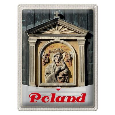 Targa in metallo da viaggio 30x40 cm Polonia Europa Architettura Vacanza