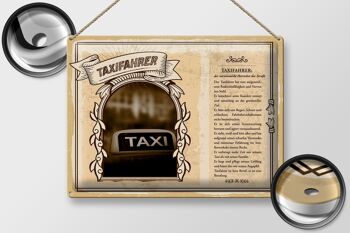 Plaque en tôle professions chauffeur de taxi nerfs en acier 40x30cm 2