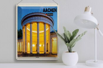 Plaque en tôle villes Aix-la-Chapelle Allemagne Elisenbrunnen 40x30cm 3