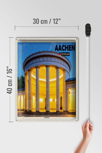 Plaque en tôle villes Aix-la-Chapelle Allemagne Elisenbrunnen 40x30cm 4