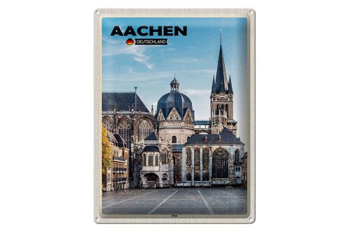 Blechschild Städte Aachen Deutschland Dom Architektur 30x40cm