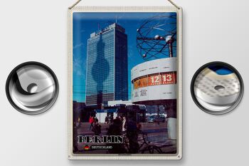 Plaque en tôle villes Berlin Alexanderplatz capitale 30x40cm 2