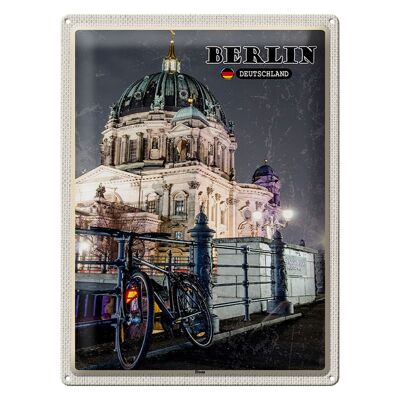 Cartel de chapa ciudades Berlín Alemania catedral arquitectura 30x40cm