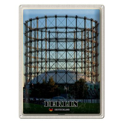 Metal sign cities Berlin Germany Gasometer 30x40cm