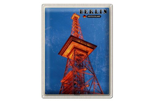 Blechschild Städte Berlin Funkturm Deutschland 30x40cm