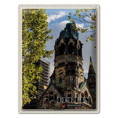 Targa in metallo Città Chiesa commemorativa di Berlino Germania 30x40 cm