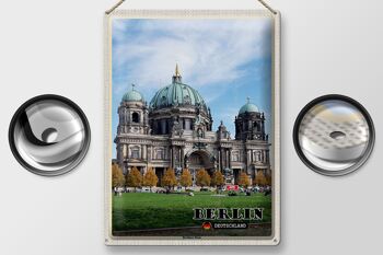 Plaque en étain villes Berlin capitale cathédrale architecture 30x40cm 2