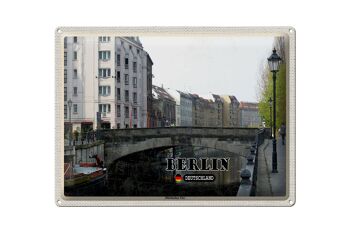 Plaque en tôle villes Berlin Allemagne Märkisches Ufer 40x30cm 1
