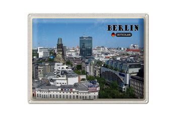 Plaque en tôle villes Berlin capitale Kurfürstendamm 40x30cm 1