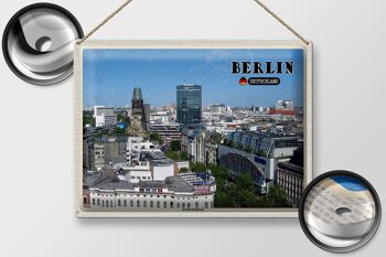 Plaque en tôle villes Berlin capitale Kurfürstendamm 40x30cm 2