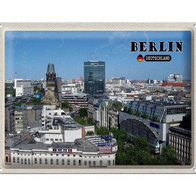 Cartel de chapa ciudades Berlín capital Kurfürstendamm 40x30cm