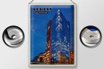 Plaque en tôle villes Berlin Potsdam bâtiments soirée 30x40cm 2
