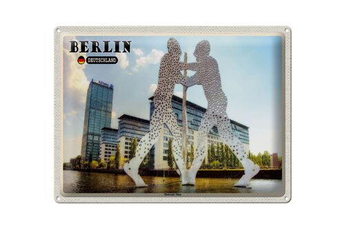 Blechschild Städte Berlin Skulptur 40x30cm