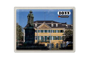 Plaque en étain villes Bonn Beethoven monument architecture 40x30cm 1
