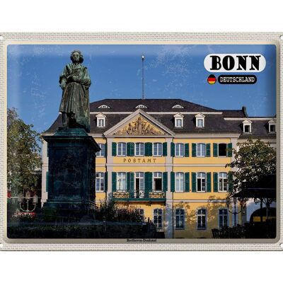 Cartel de chapa ciudades Bonn Beethoven monumento arquitectura 40x30cm