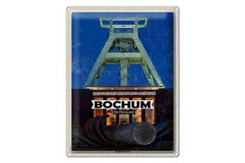 Panneau en étain villes musée minier de Bochum Allemagne 30x40cm 1