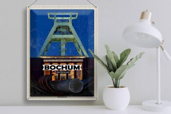 Panneau en étain villes musée minier de Bochum Allemagne 30x40cm 3
