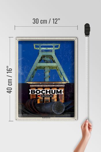 Panneau en étain villes musée minier de Bochum Allemagne 30x40cm 4