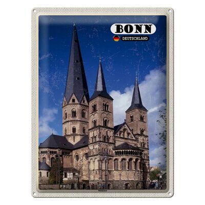 Blechschild Städte Bonn Münster Altstadt Deutschland 30x40cm