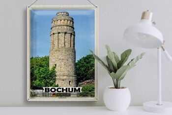 Plaque en tôle villes Bochum Bismarck tour architecture 30x40cm 3