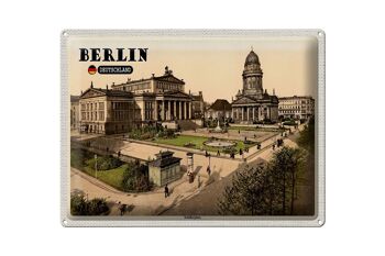 Plaque en tôle villes Berlin Schillerplatz architecture 40x30cm 1