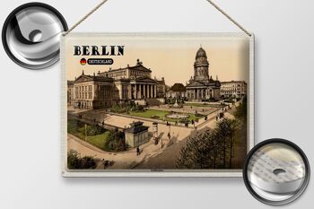 Plaque en tôle villes Berlin Schillerplatz architecture 40x30cm 2