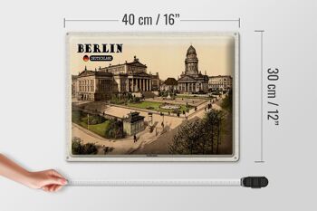 Plaque en tôle villes Berlin Schillerplatz architecture 40x30cm 4