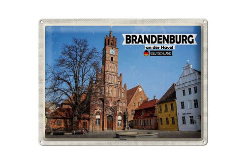 Blechschild Städte Brandenburg an der Havel Rathaus 40x30cm