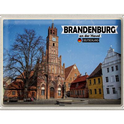 Cartel de chapa ciudades del ayuntamiento de Brandenburgo an der Havel 40x30cm