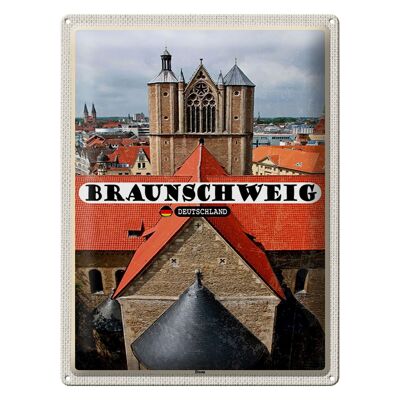 Blechschild Städte Braunschweig Dom Kirche 30x40cm