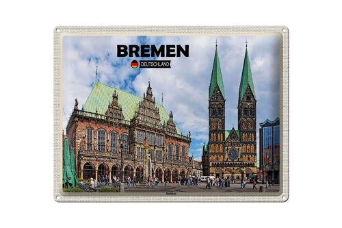 Blechschild Städte Bremen Deutschland Rathaus 40x30cm