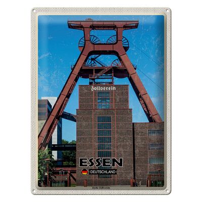 Targa in metallo città Essen Germania Zeche Zollverein 30x40cm