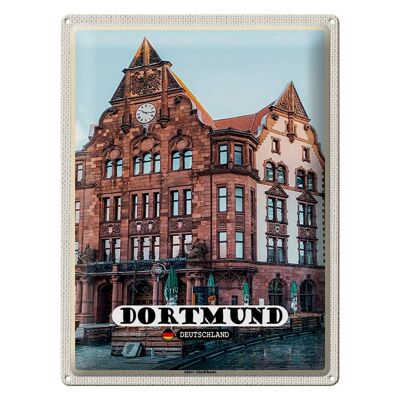 Cartel de chapa Ciudades Dortmund Casa antigua Casco antiguo 30x40cm