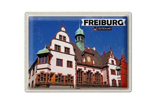 Blechschild Städte Freiburg Rathaus Architektur 40x30cm