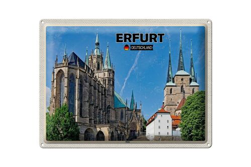 Blechschild Städte Erfurt Deutschland Dom Altstadt 40x30cm