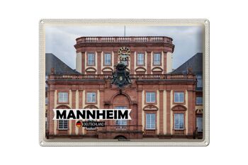 Plaque en tôle villes Mannheim Allemagne château baroque 40x30cm 1