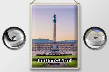 Plaque en tôle villes Stuttgart Allemagne Schlossplatz 30x40cm 2