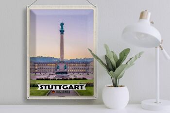 Plaque en tôle villes Stuttgart Allemagne Schlossplatz 30x40cm 3