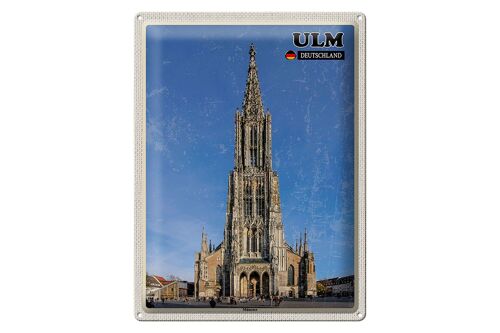 Blechschild Städte Ulm Deutschland Münster 30x40cm