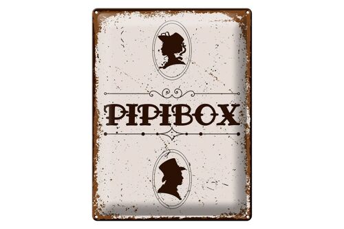 Blechschild Spruch 30x40cm Pipibox